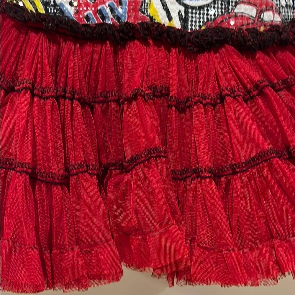 Red Superhero Comic Book girls size 4 dress